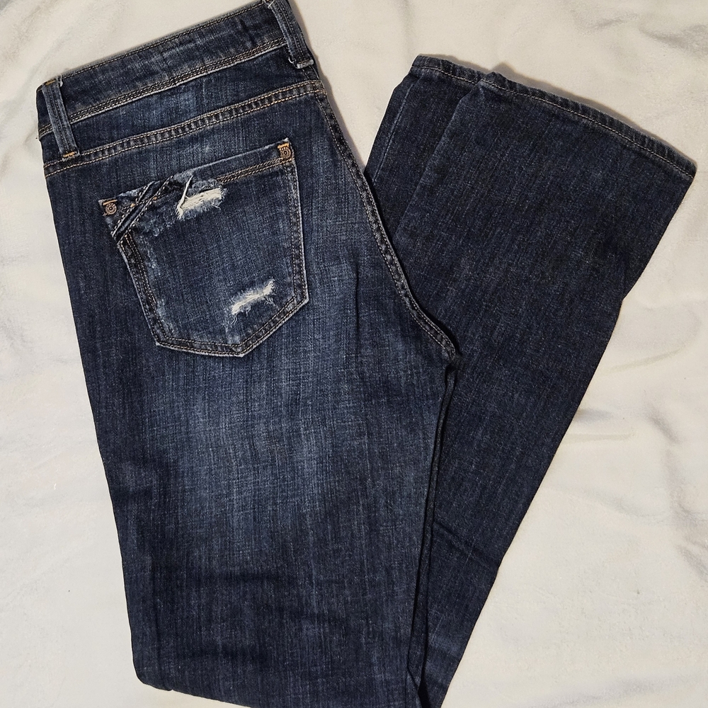 Buckle Women's Straight Leg Jeans - Dark Blue